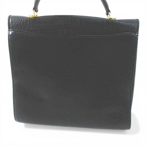 【中古】銀座ヨシノヤ YOSHINOYA GINZA ハンドバッグ ブラック 黒系 レザー クロコダイル型押し レディース 【ベクトル 古着】 260321 3