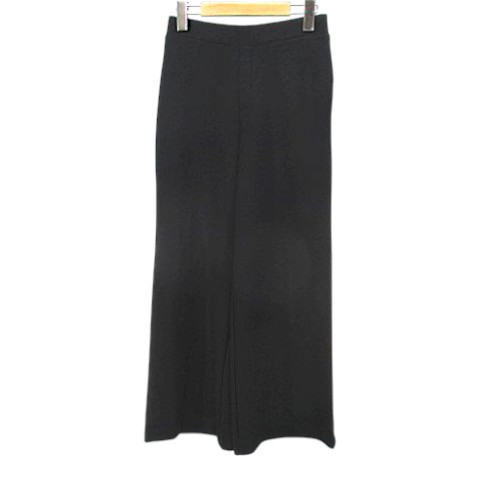 【中古】ベルメゾン BELLE MAISON スタイルノート StyleNote 千趣会 ロング丈 ワイドパンツ M 黒系 ブラック 無地 ウエストゴム ストレッチ 日本製 レディース 【ベクトル 古着】 260317