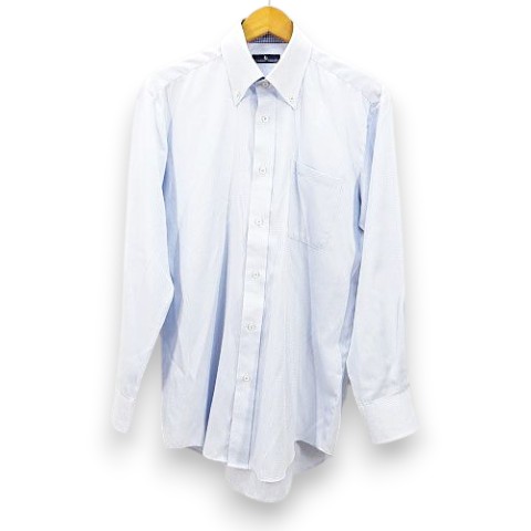 Other - 【中古】CRAVATTERIA クラバッテリア 長袖 ボタンダウンシャツ 水色系 チェック柄 胸ポケット ラウンドヘム メンズ 【ベクトル 古着】 260413