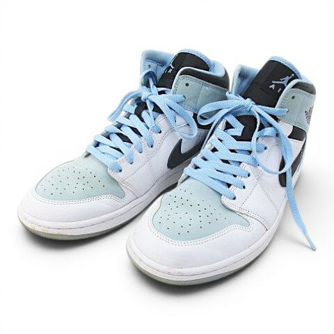 ナイキ NIKE DV1308-104 エア ジョーダン 1 ミッド シーズナルエディション ホワイト アイスブルー 27.0cm ハイカット スニーカー メンズ 260429