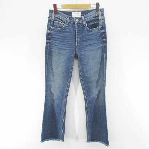 【中古】マグワイア MCGUIRE デニムパンツ ジーンズ ボタンフライ 26 青系 ブルー インディゴ アメリカ製 カットオフ ロング丈 レディース 【ベクトル 古着】 260503
