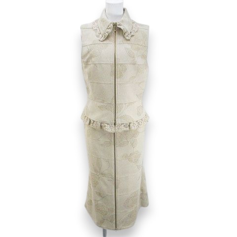【中古】未使用品 ユキコハナイ YUKIKO HANAI セットアップ 花柄 フラワー ベスト ...