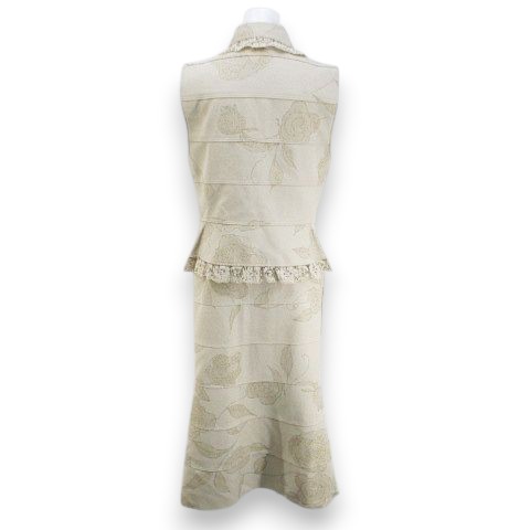 【中古】未使用品 ユキコハナイ YUKIKO HANAI セットアップ 花柄 フラワー ベスト ...