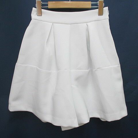 トレフルプラスワン TREFLE+1 230245S ショートパンツ キュロットスカート 1 白系 ホワイト 無地 タック 裏地 日本製 レディース  260521