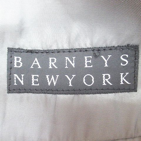 ブランド古着の買取販売ベクトルの【中古】バーニーズニューヨーク BARNEYS NEW YORK セットアップ スーツ テーラード ジャケット 背抜き ロングパンツ スラックス ジップアップ 48 灰系 グレー 日本製 ロールアップ 毛 ウール 裏地 無地 メンズ 【ベクトル 古着】 260526｜アングル3