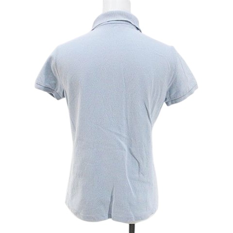 ブランド古着の買取販売ベクトルの【中古】ラルフローレン RALPH LAUREN 半袖 ポロシャツ カットソー M 水色 ライトブルー ロゴ 刺繍 リブ レディース 【ベクトル 古着】 260623｜アングル2
