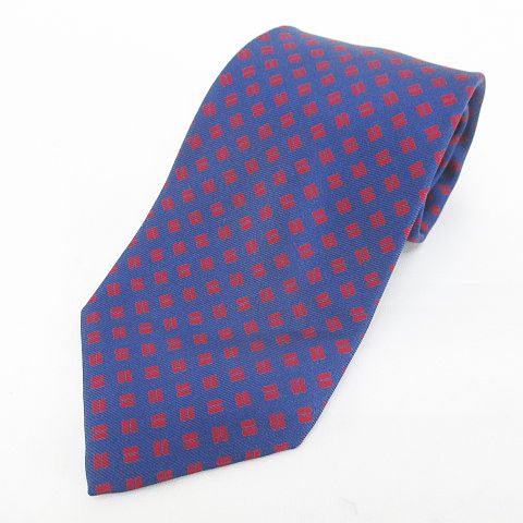 【中古】ブルックスブラザーズ BROOKS BROTHERS 水玉 ドット シルク 絹 ネクタイ レギュラータイ 紺系 ネイビー アメリカ製 メンズ 【ベクトル 古着】 260707