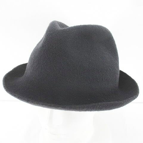 【中古】ミュールバウアー MUhlbauer 中折れハット 帽子 灰系 グレー ロゴ金具 パンチング レディース 【ベクトル 古着】 260905