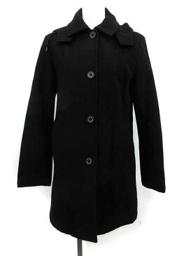 トラディショナルウェザーウェア Traditional Weatherwear ステンカラーコート フード ウール 36 黒 /KH レディース 【中古】【ベクトル 古着】 180129 ブランド古着ベクトルプレミアム店