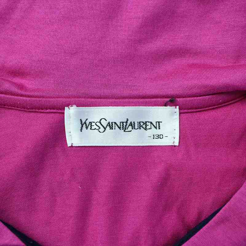 【中古】イヴサンローラン YVES SAINT LAURENT シャツ 半袖 ラウンドカラー 130cm ピンク /AT17 キッズ 【ベクトル 古着】 231002 3