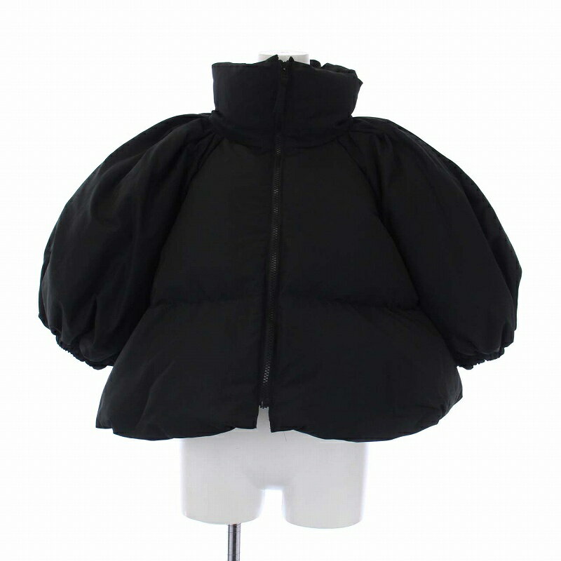 【中古】マイラン MYLAN 22AW Volume Sleeve Short Down Coat ボリュームスリーブ ショートダウンコート ジャケット アウター スタンドカラー F 黒 ブラック /KH レディース 【ベクトル 古着】 231007