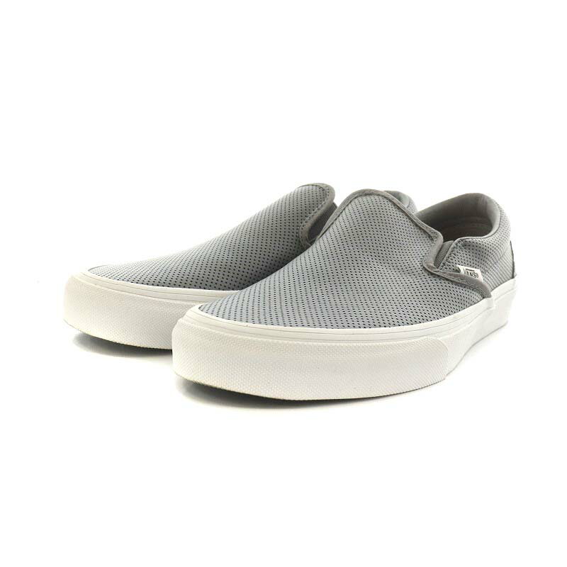 【中古】バンズ VANS CLASSIC SLIP-ON クラシック スリッポン シューズ 26.0cm グレー VN-018DGKB /AN10 メンズ 【ベクトル 古着】 231108