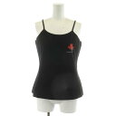 【中古】未使用品 ディースクエアード DSQUARED2 Click Leaf Cami Tank キャミソール ロゴ コットン M 黒 ブラック /AN25 ■GY29 レディース 【ベクトル 古着】 240117