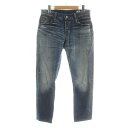 【中古】リーバイス Levi's 501 CT デニムパンツ ジーンズ ボタンフライ USED加工 W23 L32 XS 紺 ネイビー /NW36 レディース 【ベクトル 古着】 240209