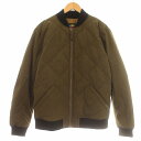 【中古】エディーバウアー EDDIE BAUER 近年モデル 日の出タグ復刻 スカイライナー ダウンジャケット MA-1 カーキ L /☆G メンズ 【ベクトル 古着】 240214