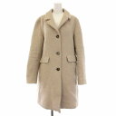 【中古】マックスマーラ ウィークエンドライン MAX MARA WEEKEND LINE ウールコート ロング アウター 42 L XL ベージュ /YM レディース 【ベクトル 古着】 240421