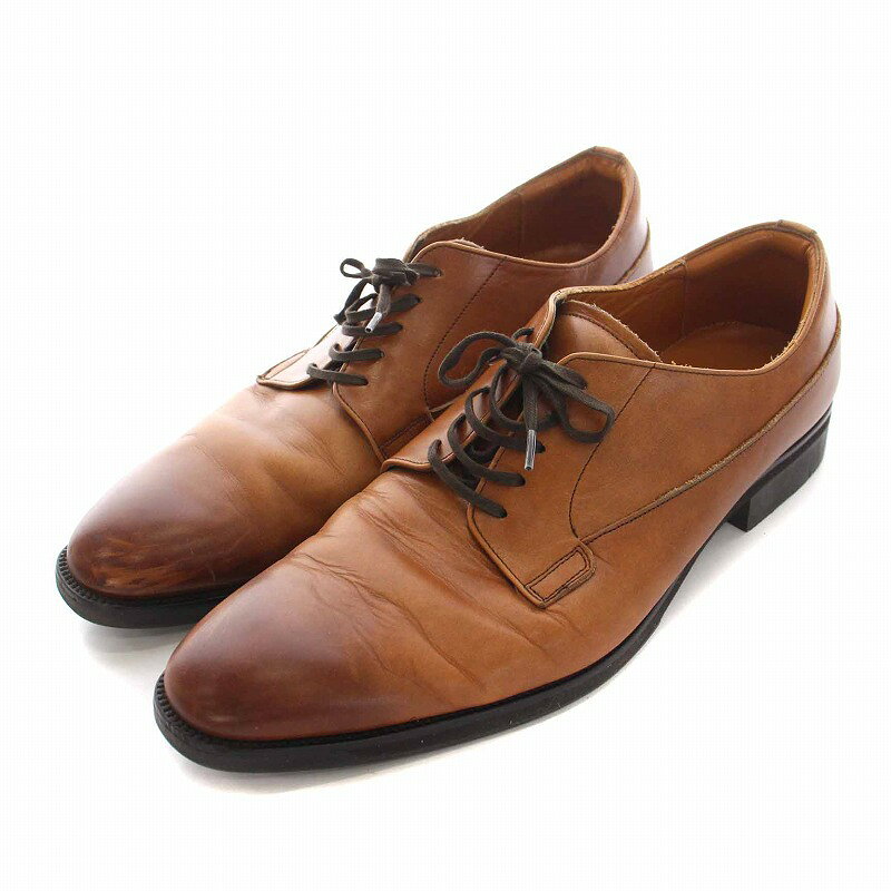 【中古】アシックス asics RUNWALK ランウォーク ビジネスシューズ プレーントゥ レザー 26.5cm EE 茶 ブラウン /YM メンズ 【ベクトル 古着】 240625