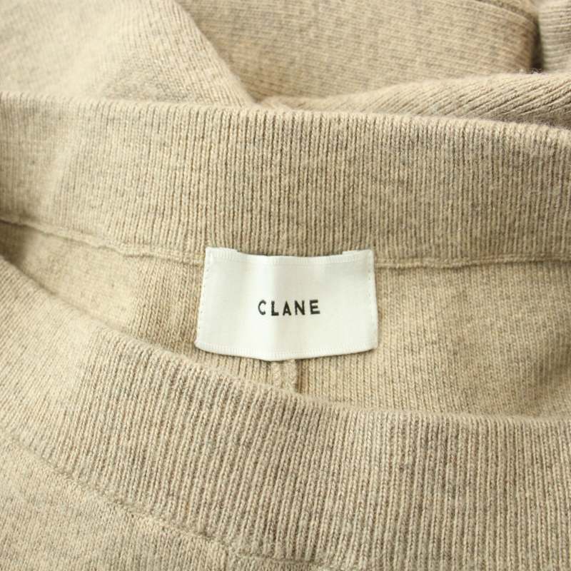 【中古】クラネ CLANE BASIC KNIT FLARE PANTS ベーシックニットフレアパンツ イージー ウエストゴム ウール混 1 S べージュ 11110-7122 /BB ■GY30 レディース 【ベクトル 古着】 240721