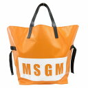 【中古】エムエスジーエム MSGM ハンドバッグ トート PVC ロゴ オレンジ /SS 0902 ■GY27 メンズ 【ベクトル 古着】 240902