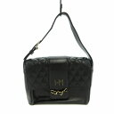 【中古】ハナエモリ HANAE MORI ハンドバッグ ポシェット ロゴ金具 黒 ブラック /TN 0919 ■GY99 レディース 【ベクトル 古着】 240...