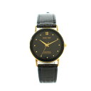 【中古】シチズン CITIZEN フリーウェイ FREE WAY 腕時計 ウォッチ クォーツ アナログ 3針 レザー 黒 ブラック ゴールド /YT ■GY99...