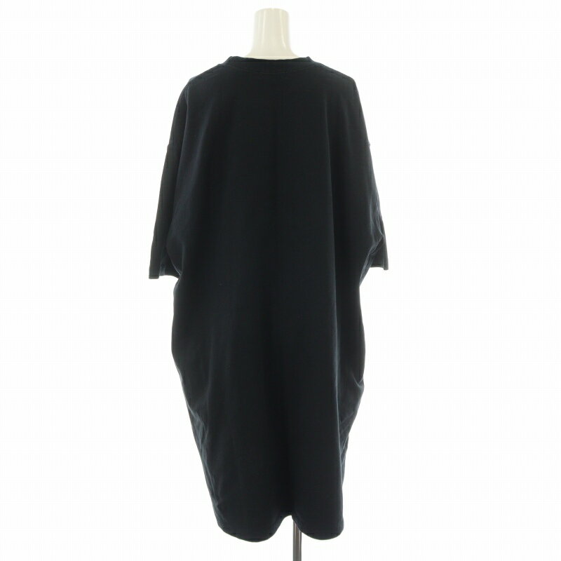 【中古】フリークスストア FREAKS STORE スウェットワンピース ロング ミモレ 五分袖 F 黒 ブラック /XK レディース 【ベクトル 古着】 240909