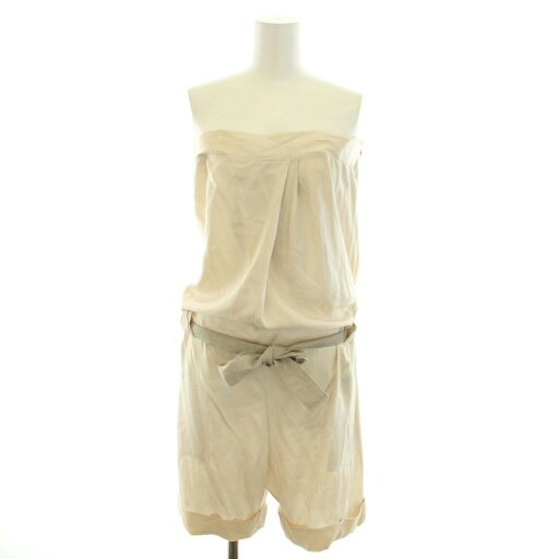 【中古】ブルネロクチネリ BRUNELLO CUCINELLI オールインワン サロペット ベアトップ ショート丈 リボン 絹 シルク M ベージュ /YT レディース 【ベクトル 古着】 240920 【中古】ブルネロクチネリ BRUNELLO CUCINELLI オールインワン サロペット ベアトップ ショート丈 リボン 絹 シルク M ベージュ /YT レディース 【ベクトル 古着】 240920