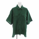 【中古】B&Y ユナイテッドアローズ BEAUTY&YOUTH ビューティー&ユース ツイルポケットショートスリーブシャツ ウォッシャブル 半袖 Free 緑 ...