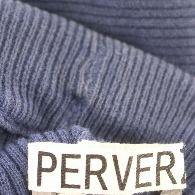 【中古】パーバーズ PERVERZE ニットパンツ フレア イージーパンツ F 青 ブルー /☆G ■GY30 レディース 【ベクトル 古着】 240921