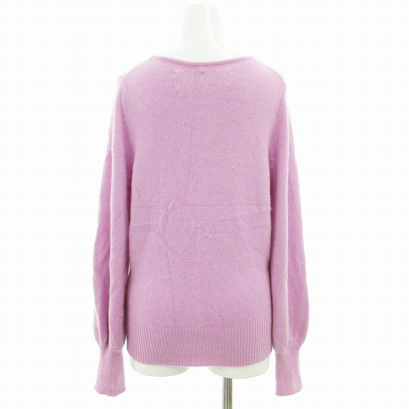 【中古】ヴァージニアクオリティ VIRGNIAQUALITY セーター ニット 長袖 Vネック アンゴラ混 900 M 紫 パープル ■MG /UO 0930 レディース 【ベクトル 古着】 240930