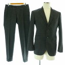 【中古】麻布テーラー azabu tailor Grand Marquis スーツ セットアップ 上下 シングル テーラードジャケット 背抜き パンツ ジップフ...