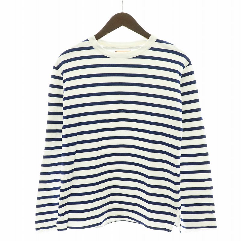 【中古】メヤメ MEYAME レイヤードボーダーカットソー Tシャツ 長袖 F 白 ホワイト 青 ブルー /NQ レディース 【ベクトル 古着】 241015