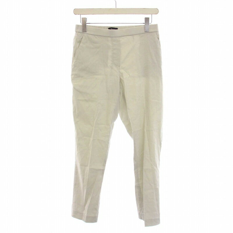【中古】セオリー Theory 24SS Good Crunch W Treeca Pull On J パンツ リネン混 0 S ライムストーン オフホワイト 01-4106421-005-700 /YM レディース 【ベクトル 古着】 241026
