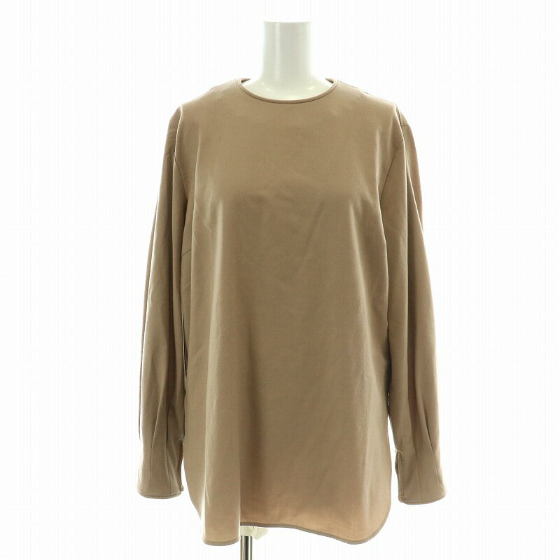 【中古】エストネーション ESTNATION 2WAYウールストレッチブラウス 長袖 タック 36 S 茶 ブラウン 22-109-10-100281 /NW38 レディース 【ベクトル 古着】 241104