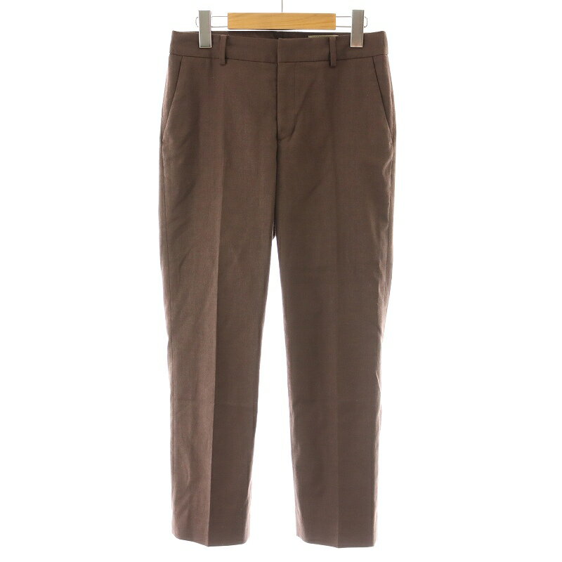 【中古】ユナイテッドアローズ UNITED ARROWS UBCB ドビーカラー スリムパンツ スラックス テーパード センタープレス 38 M 茶 ブラウン 15142364325 /KL レディース 【ベクトル 古着】 241107