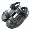 【中古】ステファノロッシ Stefanorossi ストラップサンダル 厚底 レザー 25cm 黒 ブラック /BB メンズ 【ベクトル 古着】 241109(4)