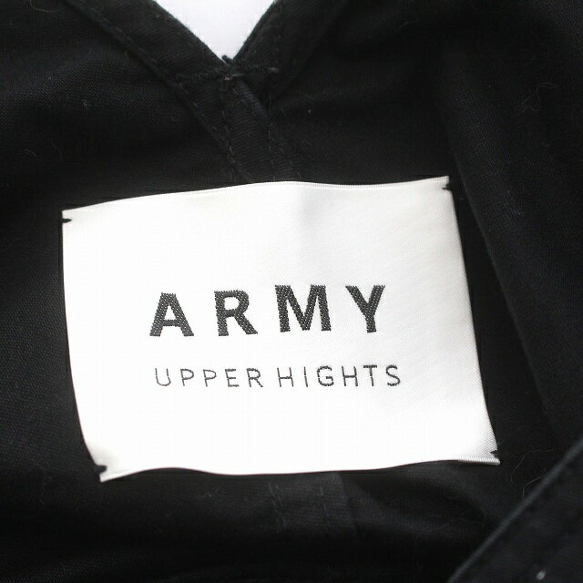 【中古】アッパーハイツ upper hights 22SS D.I.Y APRON DRESS ワンピース ロング スリット ジャンパースカート 2 M 黒 ブラック /☆G レディース 【ベクトル 古着】 241125