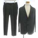 【中古】green label relaxing MIYUKI TW ダンガリー 無地 2B 2P ジャケット スーツ セットアップ 上下 テーラードジャケット...