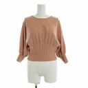 【中古】ナチュラルビューティーベーシック NATURAL BEAUTY BASIC ニット セーター カットソー ドルマンスリーブ ショート丈 五分袖 FR サーモンピンク /RO レディース 【ベクトル 古着】 241119(4)