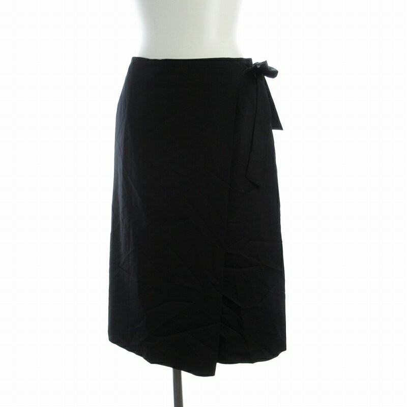 【中古】23区 オンワード樫山 フレアスカート ミモレ ロング リボン 34 XS 黒 ブラック /RO レディース 【ベクトル 古着】 241123