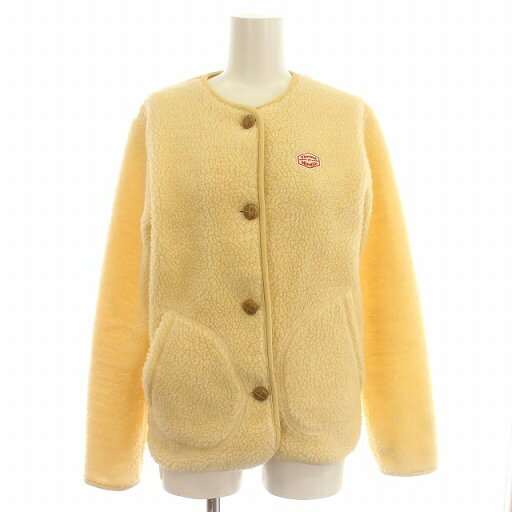 【中古】ヴァンソン エ ミレイユ Vincent et Mireille ボアジャケット ノーカラー フリース 34 S アイボリー /☆G レディース 【ベクトル 古着】 241205 【中古】ヴァンソン エ ミレイユ Vincent et Mireille ボアジャケット ノーカラー フリース 34 S アイボリー /☆G レディース 【ベクトル 古着】 241205