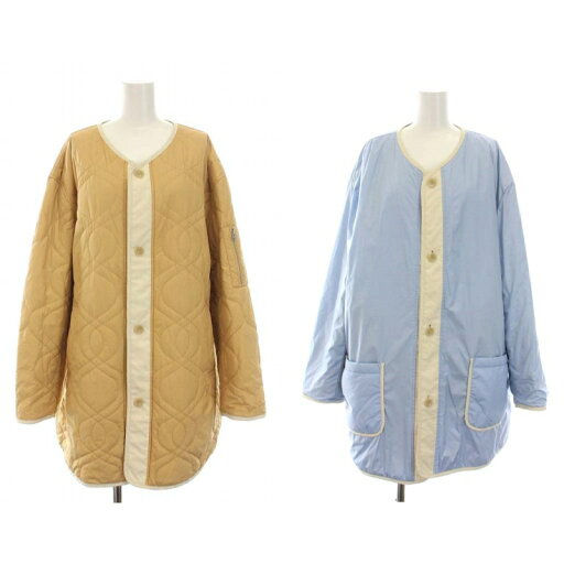 【中古】トーマスマグパイ THOMAS MAGPIE M-65 liner coat リバーシブル コート 中綿 アウター 38 M ベージュ 水色 ライトブルー 2223205 /YM レディース 【ベクトル 古着】 241213 【中古】トーマスマグパイ THOMAS MAGPIE M-65 liner coat リバーシブル コート 中綿 アウター 38 M ベージュ 水色 ライトブルー 2223205 /YM レディース 【ベクトル 古着】 241213