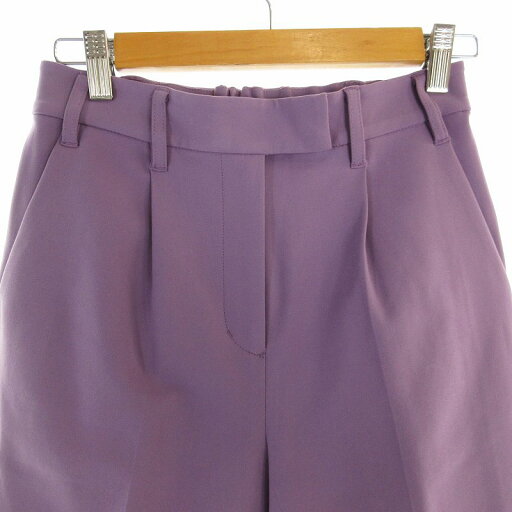 【中古】アメリヴィンテージ Ameri VINTAGE タグ付き 22AW BASIC SLIM HALF PANTS ショートパンツ S 紫 パープル /EE レディース 【ベクトル 古着】 241216
