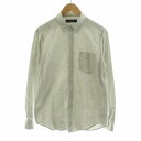 【中古】グリーンレーベルリラクシング ユナイテッドアローズ green label relaxing ボタンダウンシャツ カジュアル 長袖 M グレー /NQ ...