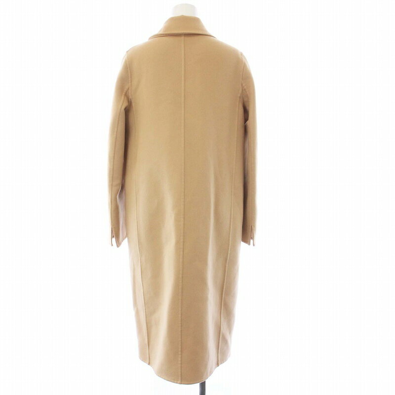 【中古】サルヴァトーレフェラガモ Salvatore Ferragamo ステンカラーコート アウター ロング ガンチーニ カシミヤ混 比翼ボタン 38 S ベージュ /KH レディース 【ベクトル 古着】 241228