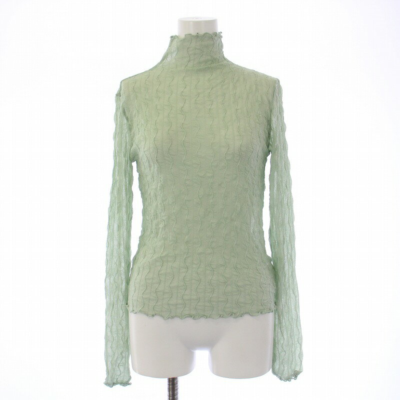 【中古】N.Natural Beauty Basic N.ナチュラルビューティーベーシック 23AW 異素材パネルドッキングカットソー 長袖 ハイネック M 緑 グリーン 166-4160951 /BM レディース 【ベクトル 古着】 250121