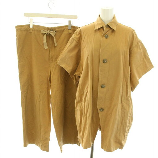 【中古】ワイズ Y's ヨウジヤマモト セットアップ 上下 シャツ ブラウス 半袖 パンツ スラックス コットン ベージュ /YT レディース 【ベクトル 古着】 250117 【中古】ワイズ Y's ヨウジヤマモト セットアップ 上下 シャツ ブラウス 半袖 パンツ スラックス コットン ベージュ /YT レディース 【ベクトル 古着】 250117
