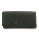 【中古】サミールナスリ SMIR NASLI 長財布 ロングウォレット 二つ折り レザー ロゴ 装飾 黒 ブラック /BB ■OF レディース 【ベクトル 古着...