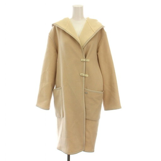 【中古】フォクシー FOXEY Seine セーヌ F ロゴプレート付 パイピング ロングコート ウール アウター F ベージュ 36155 /YM レディース 【ベクトル 古着】 250128 【中古】フォクシー FOXEY Seine セーヌ F ロゴプレート付 パイピング ロングコート ウール アウター F ベージュ 36155 /YM レディース 【ベクトル 古着】 250128
