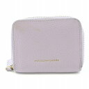 【中古】メゾンドサブレ MAISON de SABRE 財布 コンパクトウォレット ラウンドファスナー レザー ロゴ プリント 紫 パープル /BB ■OF レ...